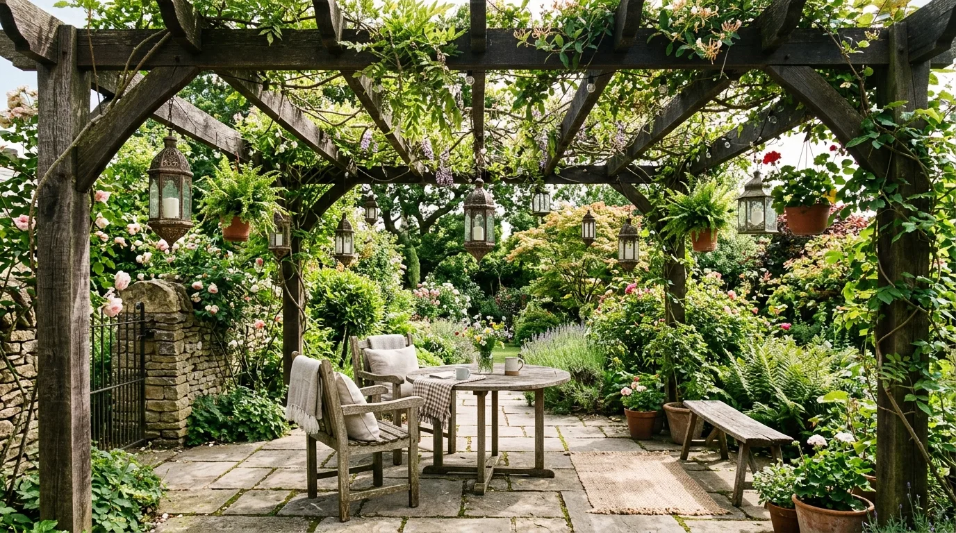 Use a pergola or shade structure for comfort inspiration for a backyard retreat.